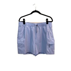 Voyager Pack Out Cargo Shorts Womens XL Blue Lightweight Hiking Crunchy Gorpcore
